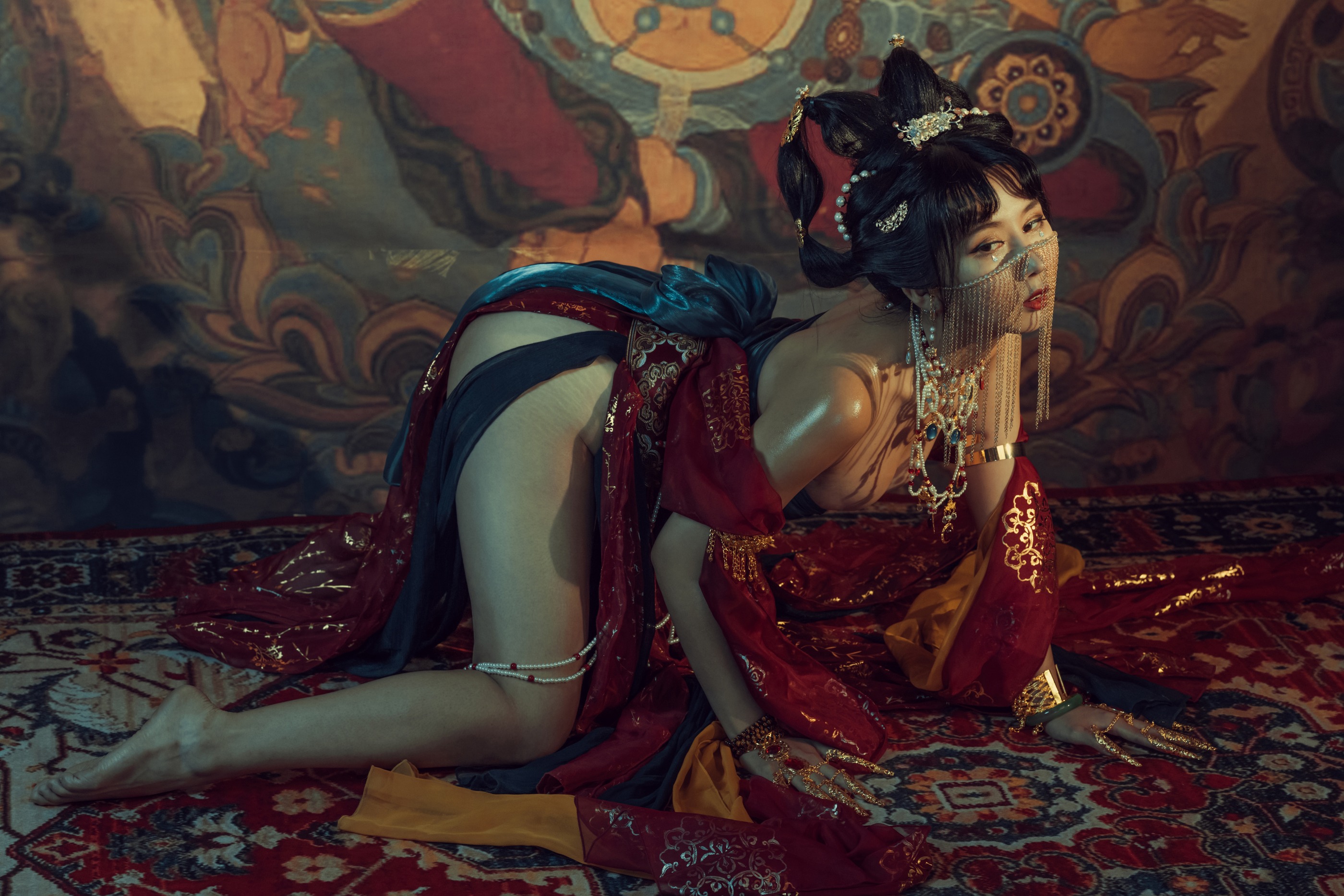 图片[1]-云溪溪 – NO.001 奶桃 敦煌 [45P]-XikXak